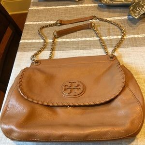 Tory Burch camel leather purse